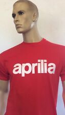 APRILIA ITALIAN MOTORCYCLE T-SHIRT - BIKER - SCOOTER - MOTORBIKE - 100% COTTON 
