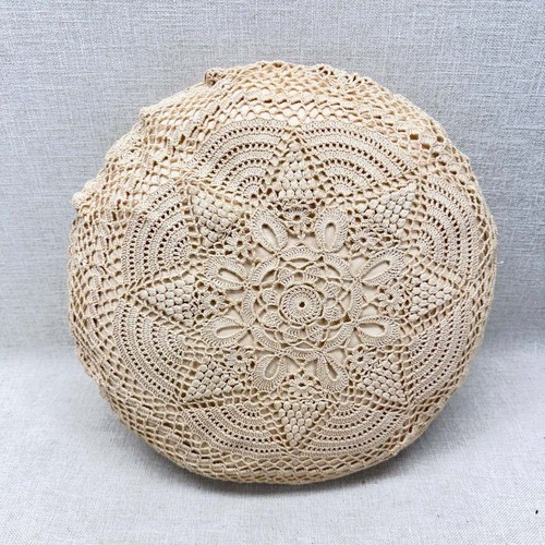 Vintage round crochet lace - round,