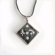 Handmade necklace white - handmade,