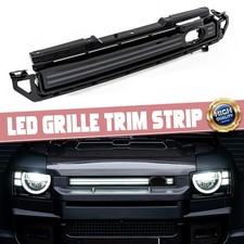LED LIGHT FRONT GRILLE GLOSS BLACK FOR LAND ROVER DEFENDER 90 110 130 L663 2020+