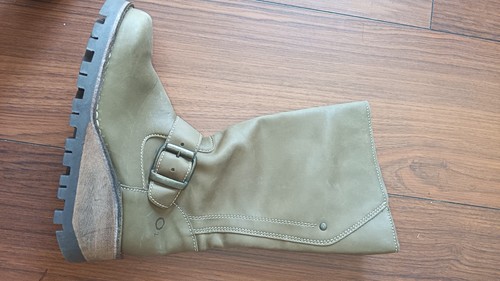 Oxygen leather wedge boots - oxygen,
