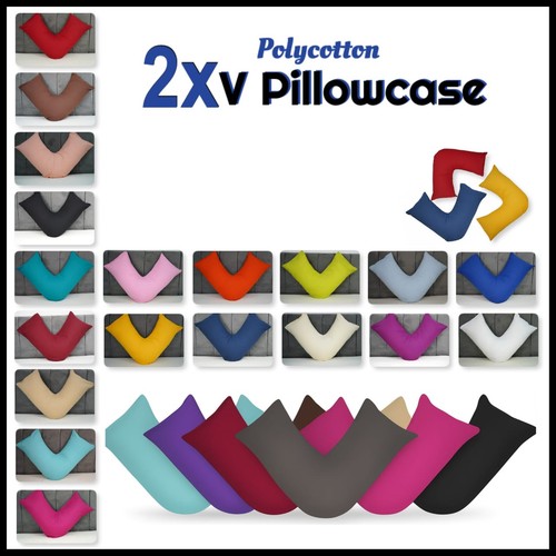 Shaped pillowcase polycotton - v,