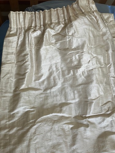 Pure silk curtains - curtains,, ivory