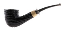 Pipe LA BIOTA dark sandblasted shape bent dublin