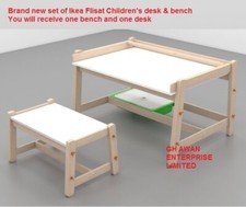 Ikea Flisat Solid Wood Children's desk & bench,adjustable,202.735.94/802.907.79