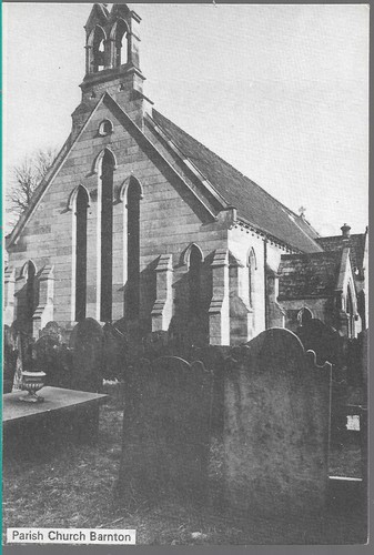 Repro postcard parish - -, church