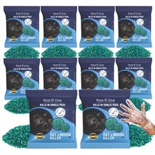 1kg Rat & Mouse Poison STRONGEST AVAILABLE ONLINE 20 x 50g Sachets Free Gloves !