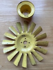 Vintage Classic Mini Yellow 16 Blade Metal Radiator Fan And Belt Fitting