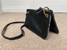 Black Textured Crossbody