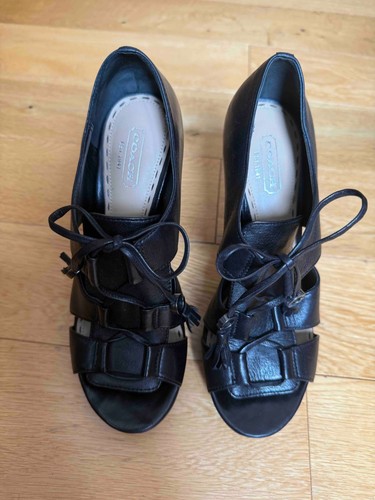 Coach black leather sandals - , in
