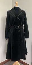 St Michaels Vintage ‘70s Velvet Double Breasted  Belted Fit & Flare Coat Size 12