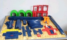 TOMY Dark Blue Thomas Train Track 75+ pieces Compatible With Light Blue Track