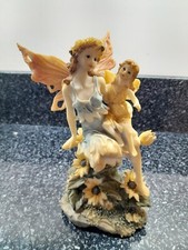 Regency Fine Art Fairies On Sunflowers Figure Loose Good Condition