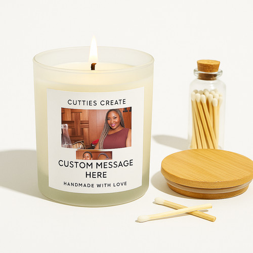 Personalised candle bamboo - personalised,