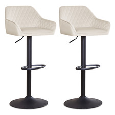 Set of 2 Bar Stools Swivel