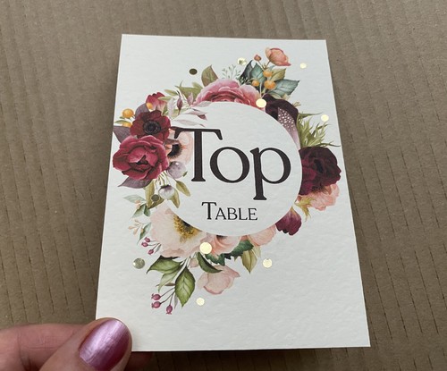 Burgundy peony table numbers - peony,