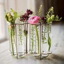 Shaped glass test tube table - test,