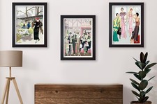 Set of 3 Vintage Art Deco