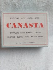 De La Rue London Vintage Canasta Card Game Set with Instructions