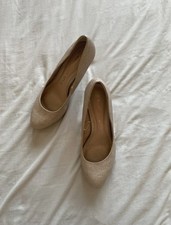 F&F Gold Glittery Heels, UK 7, 3.5” Heel, Sensitive Sole