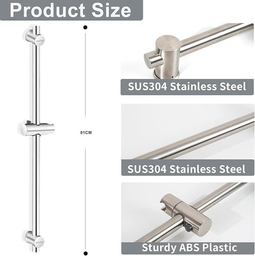 Vista shower riser rail kit - riser,