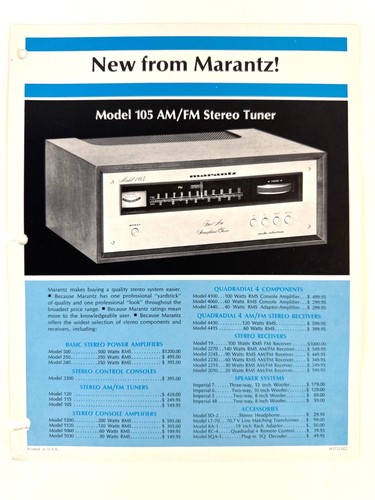 Marantz model 105 stereo - am/fm,