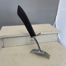 Meat carving fork, holder