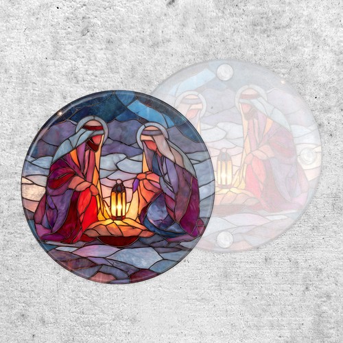 Stained glass style religious - glass,