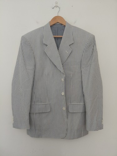 Seersucker jacket blazer - jacket,
