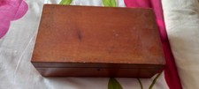 Wooden Sewing Box And Contents