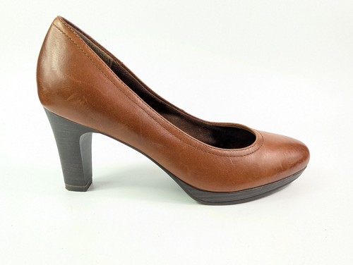 Tamaris brown leather - leather, high