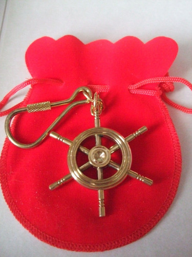Nautical brass keyring - nautical, of