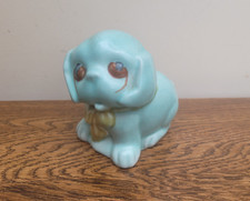 Vintage 1930s Deco Crown Devon Bonzo Dog Green/Blue Sad Puppy