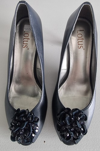 Lotus navy leather - navy,