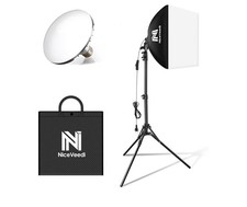 Niceveedi Photography Light Kit 5400K Softbox with 160cm Tripod Stand