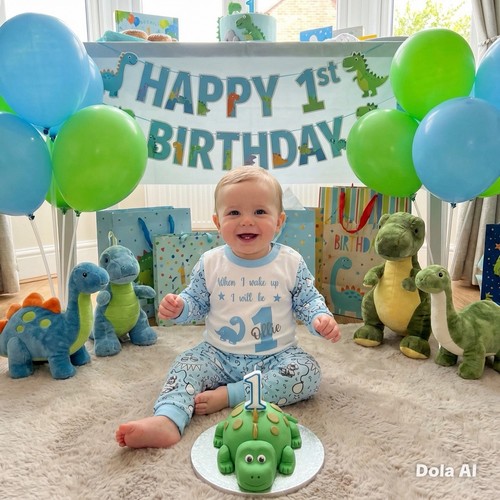 Birthday boy dinosaur girl - or,