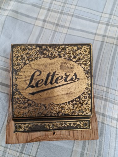 Vintage brass and wood - brass,