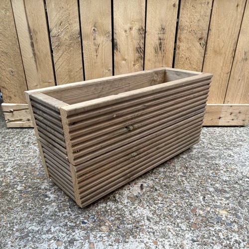 Treated wooden decking planter - treated,