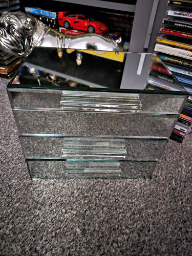 Mirrored glass jewellery box - glass,
