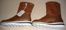 Women's TU Sole Comfort Memory Foam Brown Suede Effect Boots Size 4