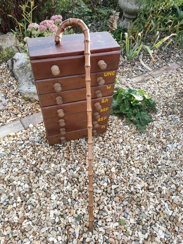 Antique bamboo walking - antique,
