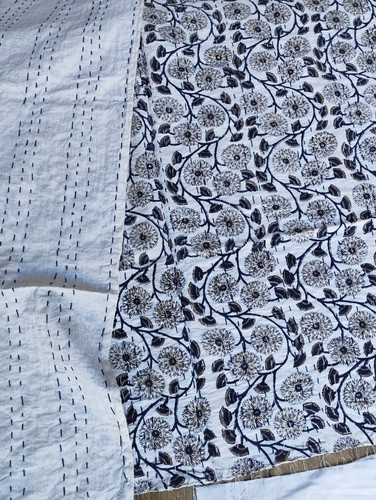 Single print kantha quilt - print,