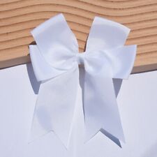 6inch Big Large  GIRLS cheer bow HAIR ACCESSORIES Clips  elastic bobbles UK 
