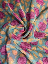 100% Pure Silk Printed Organza Silk Fabric 6.3m X 42” Dress, Sewing, Craft -65D