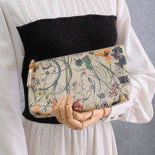 Gucci Flora Bamboo Pouch Bag