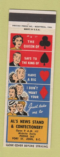 Matchbook cover s - matchbook,