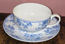 Whittard of Chelsea Blue & White Chitz Fine Bone China Large Cup & Saucer