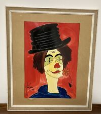 Textured Clown Painting Signed  DMT Trip Art 