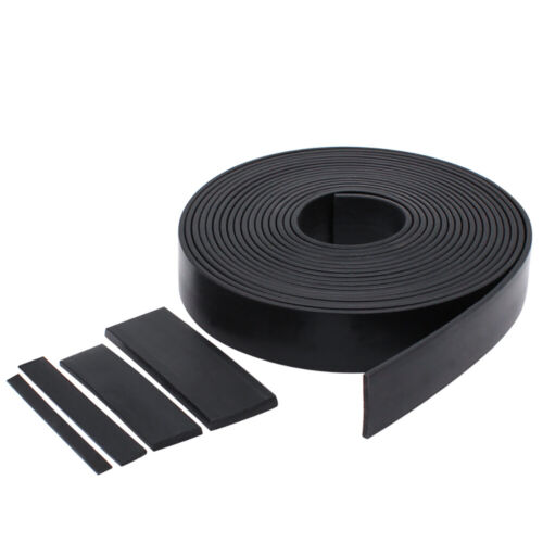 Black solid rubber flat - black,