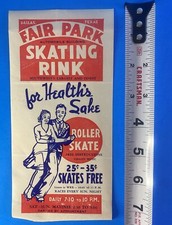 Vintage Roller Rink Decal - Dallas Texas Fair Park Skating Rink - Steamer Trunk